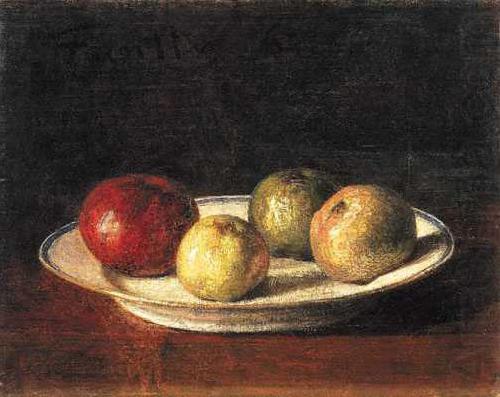 A plate of apples,, Henri Fantin-Latour